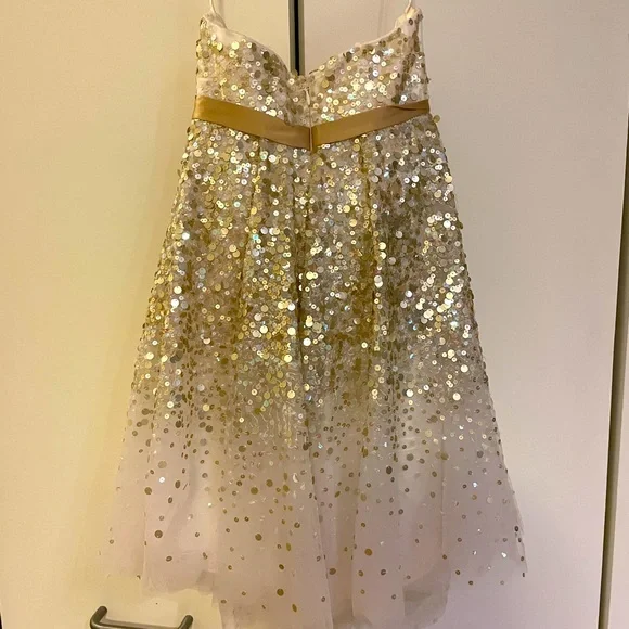 Sequins Short Gold and Silver Wedding/Prom/Birthday Dress (bride or bridesmaids) - Picture 2 of 5